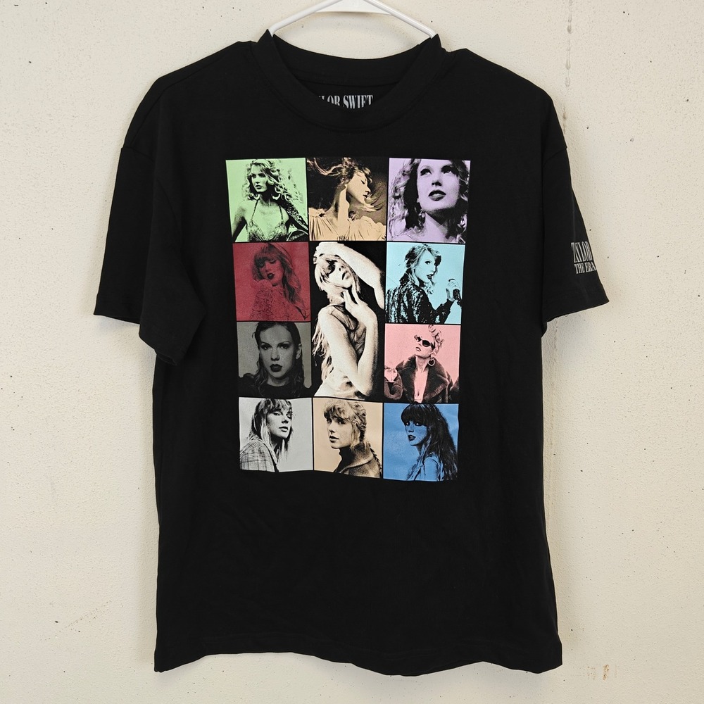 Taylor Swift The Eras Tour Graphic Official Merch Tshirt Small Black Multicolor